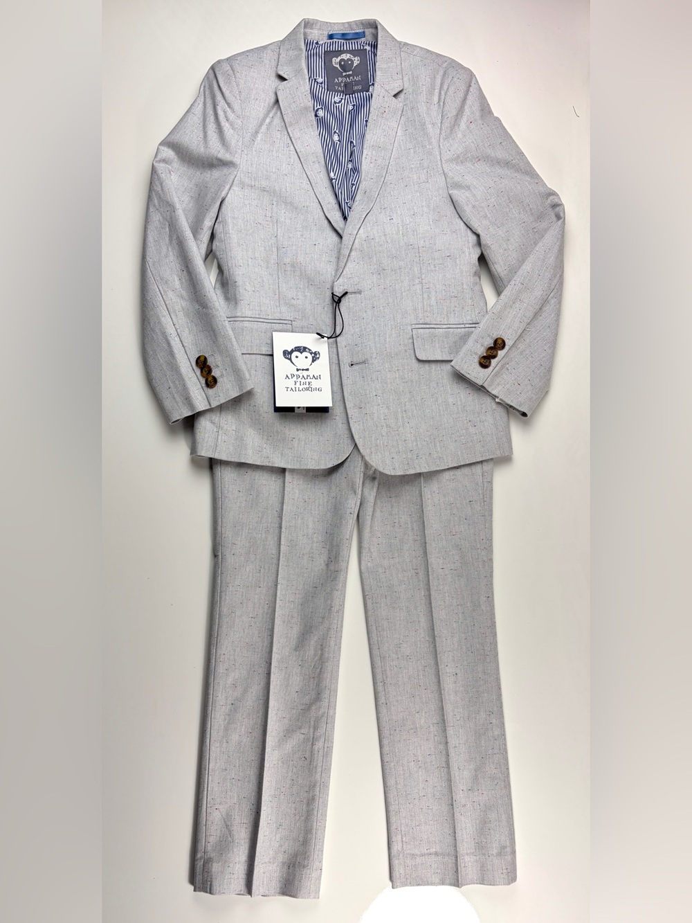 Appaman 2-pc Gray “Lunar Rock” Cotton Blazer/Slacks Boys Suit, Sz 10